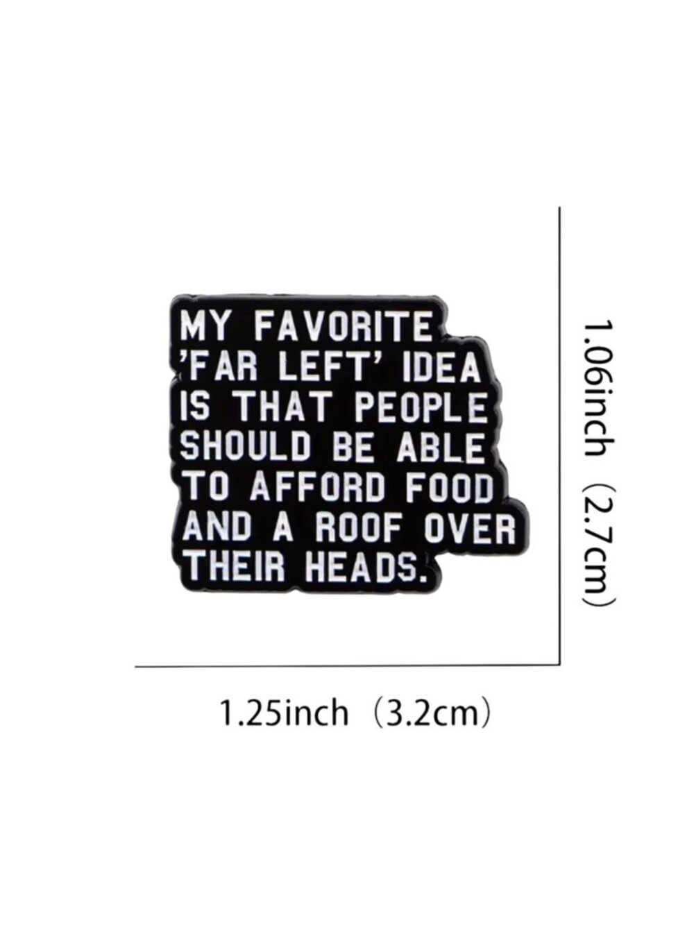 FAR LEFT Idea Equality Human Rights Enamel Pin NEW - Picture 3 of 3